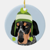 Lime Green Pet Coonhound Ornament (Achterkant)