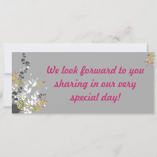 Lime Green/Pi Boararing Pass Faire-part de mariage (Dos)