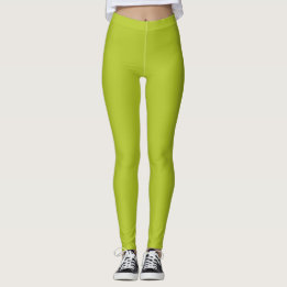 Lime Green Plain en Simple Leggings