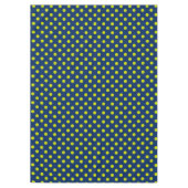 Lime Green Polka Dots op Navy Blue Tafelkleed (Voorkant)