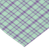 Lime Green Purple Plaid Classic Pattern Korte Tafelloper (Hoek)
