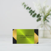 Lime Green Sheen Visitekaartje (Staand voorkant)
