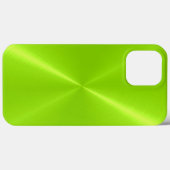 Lime Green Shiny Stainless Steel Metal Case-Mate iPhone Case (Achterkant (horizontaal))
