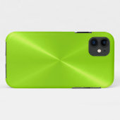 Lime Green Shiny Stainless Steel Metal Case-Mate iPhone Case (Achterkant (horizontaal))