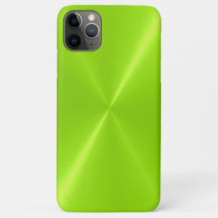 Lime Green Shiny Stainless Steel Metal iPhone 11 Pro Max Hoesje