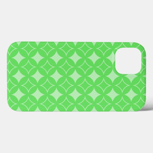 Lime green shippo pattern Case-Mate iPhone case (Achterkant (horizontaal))