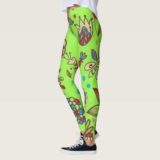 Lime Green Spring Time Leggings (Links)