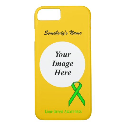 Lime Green Standard Ribbon Tmpl van Kenneth Yoncic Case-Mate iPhone Case (Achterkant)