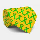 Lime Green Standard Ribbon van Kenneth Yoncich Stropdas (Opgerold)