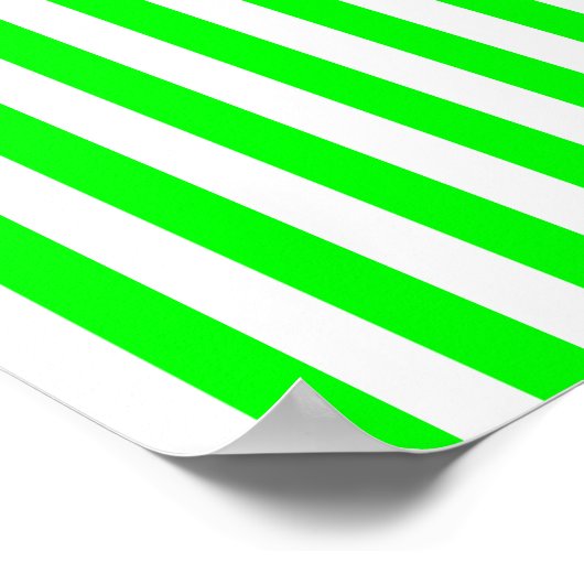 Lime Green Striped Pattern Poster (Hoek)