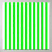 Lime Green Striped Pattern Poster (Voorkant)