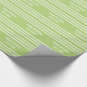 Lime Green Stripes aangepaste inpakpapier (Hoek)