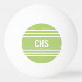 Lime Green Stripes aangepaste monogram ballen (Achterkant)