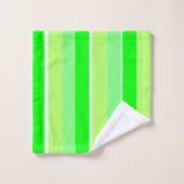 Lime Green Stripes Bad Handdoek (Wasdoekje)