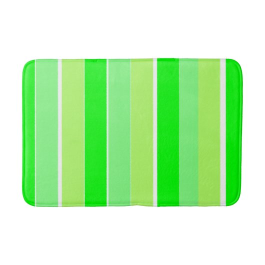 Lime Green Stripes Badmat (Voorkant)