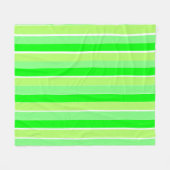 Lime Green Stripes Fleece Deken (Voorkant (Horizontaal))