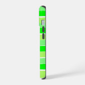Lime Green Stripes iPhone 15 Hoesje (Linkerkant)