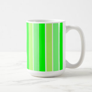 Lime Green Stripes Koffiemok