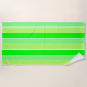 Lime Green Stripes Strandlaken (Voorkant)