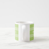 Lime Green Stripes Texte facultatif Custom mugs (Dos)