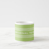 Lime Green Stripes Texte facultatif Custom mugs (Devant)