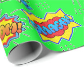 Lime Green Superhero Super Powers Kind Cadeaupapier (Rol Hoek)