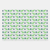 Lime Green T-Rex Dinosaur Inpakpapier Vel (Voorkant 2)