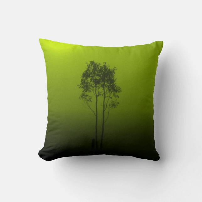 Lime Green Trees Pillow Kussen (Voorkant)