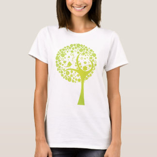 Lime Green Vector Tree w/ Bird T-shirt
