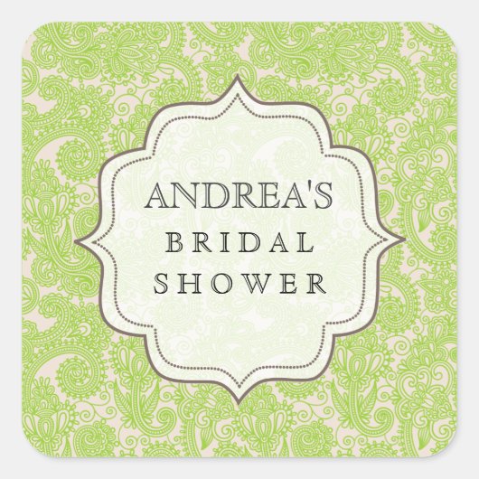 Lime Green Vrijgezellenfeest Dessert Table Label L (Voorkant)