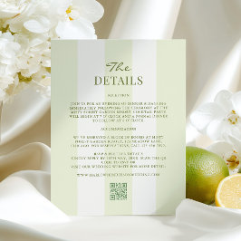 Lime Green Wedding Details Informatiekaartje