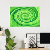 Lime Green Whirlpool Poster (Thuiskantoor)