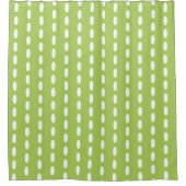 Lime Green White Pattern Douchegordijn (Voorkant)