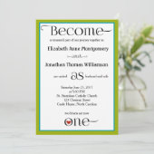 Lime Green & White Polka Dot Wedding Invitations (Debout devant)