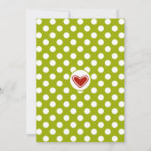 Lime Green & White Polka Dot Wedding Invitations (Dos)