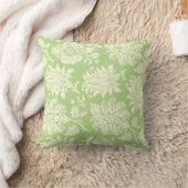 Lime Green & Yellow Damask Pillow Kussen (Deken)