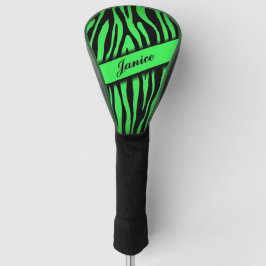 Lime Green Zebra Golfheadcover