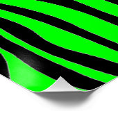 Lime Green Zebra Perfect Poster (Hoek)
