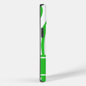Lime Green Zebra Print met monogram Case-Mate iPhone Case (Achterkant / Rechts)
