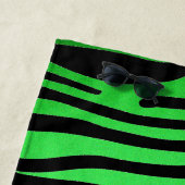 Lime Green Zebra Strandlaken (In situ)