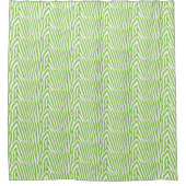 LIME GREEN ZEBRA STRIPES DOUCHEGORDIJN (Voorkant)