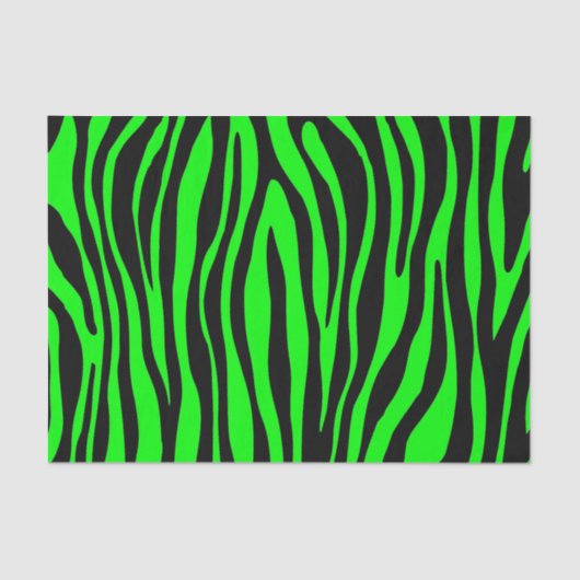 Lime Green Zebra Tissuepapier (Voorkant)
