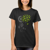 Lime Groen Lint Paardenbloem Lymfoom Awareness Ma T-shirt (Voorkant)