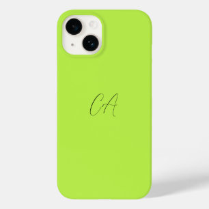 Lime Groen Modern Monogram Case-Mate iPhone 14 Hoesje
