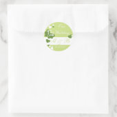Lime Groen Onze Bruiloft Monogram Sticker (Tas)