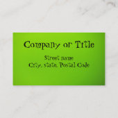 Lime groen visitekaartje (Achterkant)