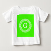 Lime Groen WT Grieks Sleutel RND Lijst Initiaal Mo (Voorkant)