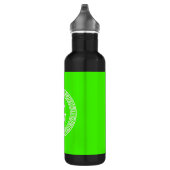 Lime Groen WT Grieks Sleutel RND Lijst Initiaal Mo Waterfles (Rechts)