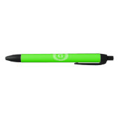 Lime Groen WT Grieks Sleutel RND Lijst Initiaal Mo Zwarte Inkt Pen (Bodem)