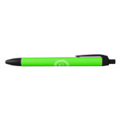 Lime Groen WT Grieks Sleutel RND Lijst Initiaal Mo Zwarte Inkt Pen (Bovenkant)